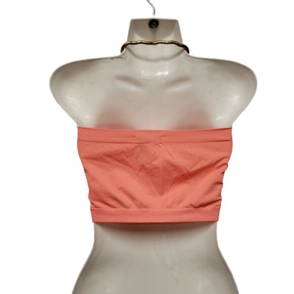 CORAL Crop Top Stretchy Ribbed Bandeau Tube Top - One Size- NEW - Picture 2 of 8